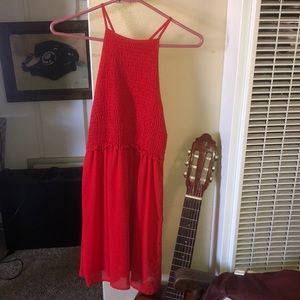 Red summer dress